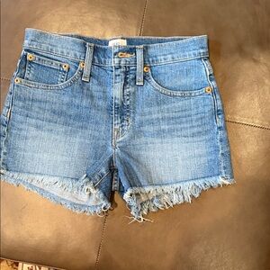 J. Crew Light Blue Jean Shorts with Frayed Hem